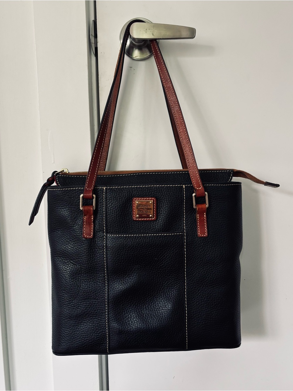 Dooney & Bourke Small Lexington Shopper tote, 
 black pebble grain leather